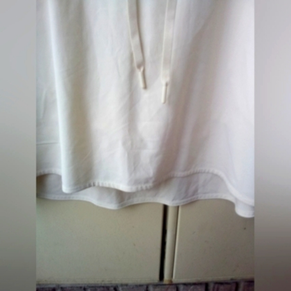 2/$20 White athletic skort short Drawstring Waist Rounded Hem Pockets LARGE - Picture 8 of 13